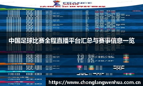 中国足球比赛全程直播平台汇总与赛事信息一览